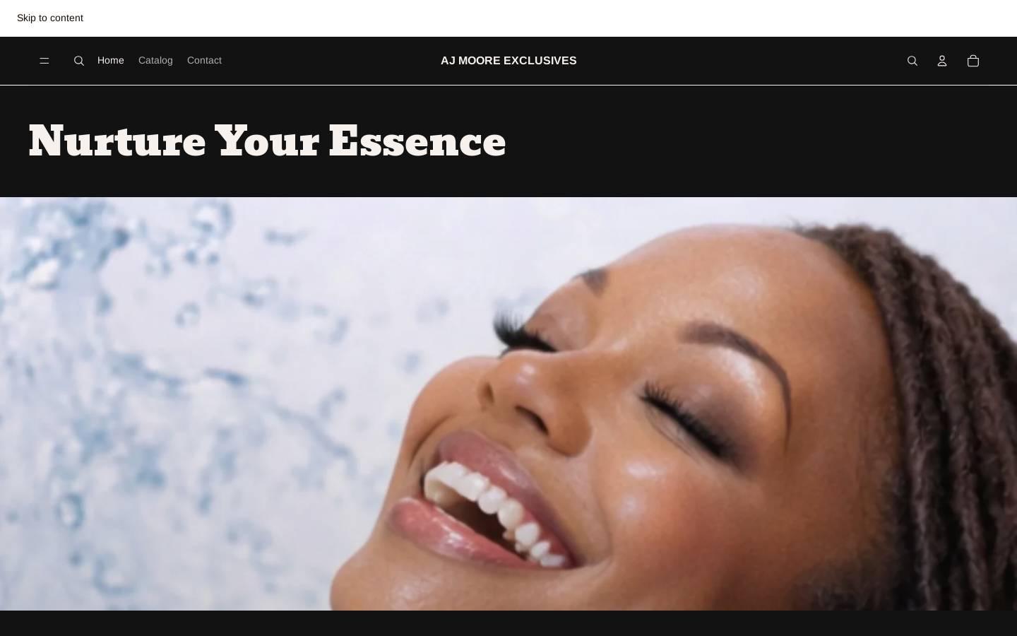 ajmooreexclusives.com homepage screenshot