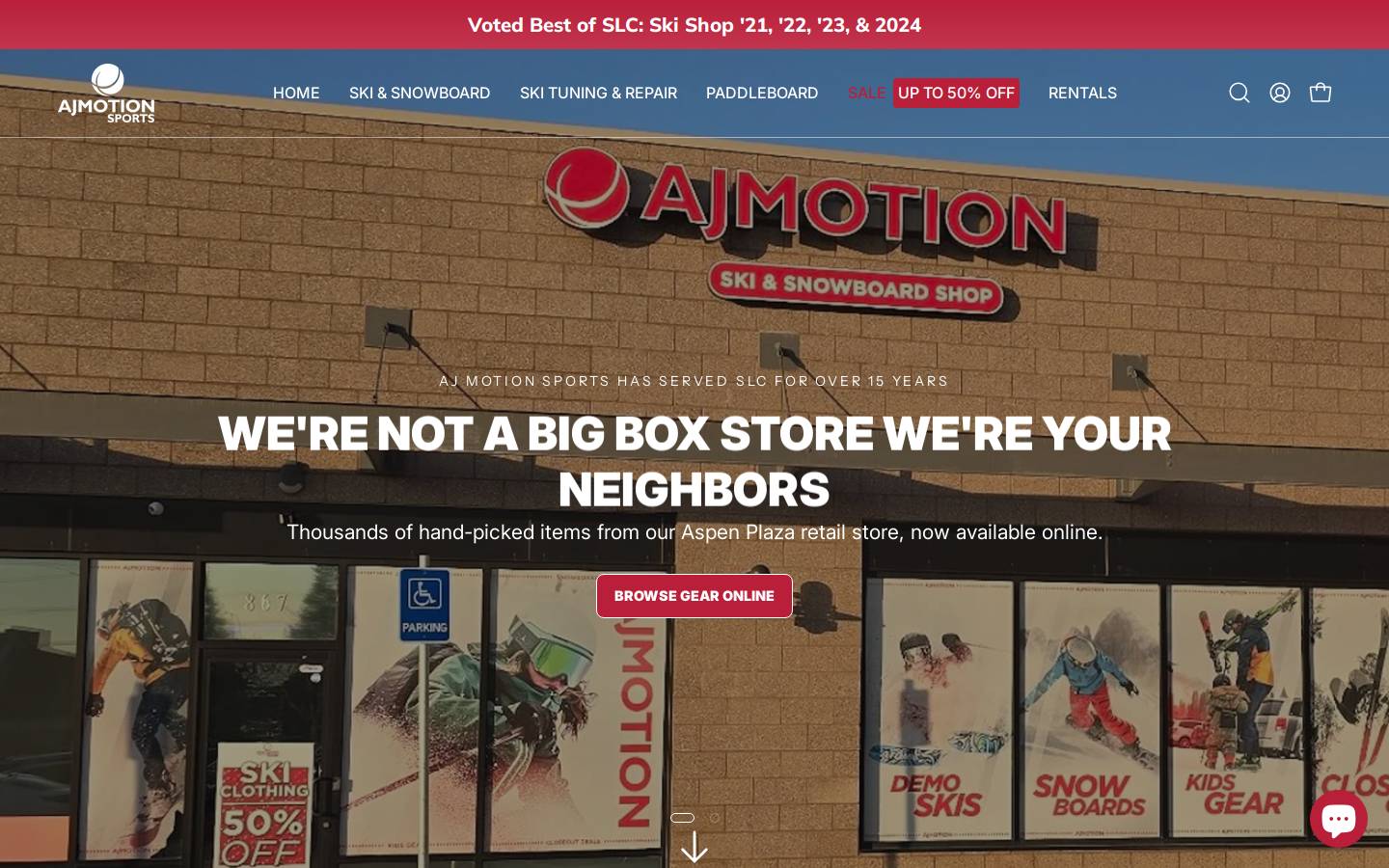 ajmotion.com homepage screenshot