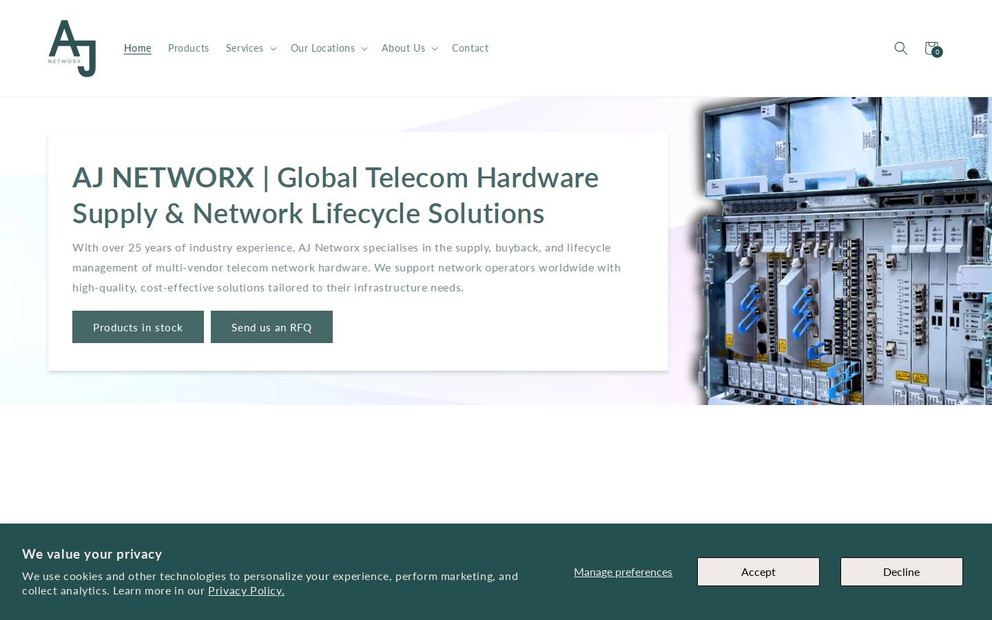 ajnetworx.com homepage screenshot