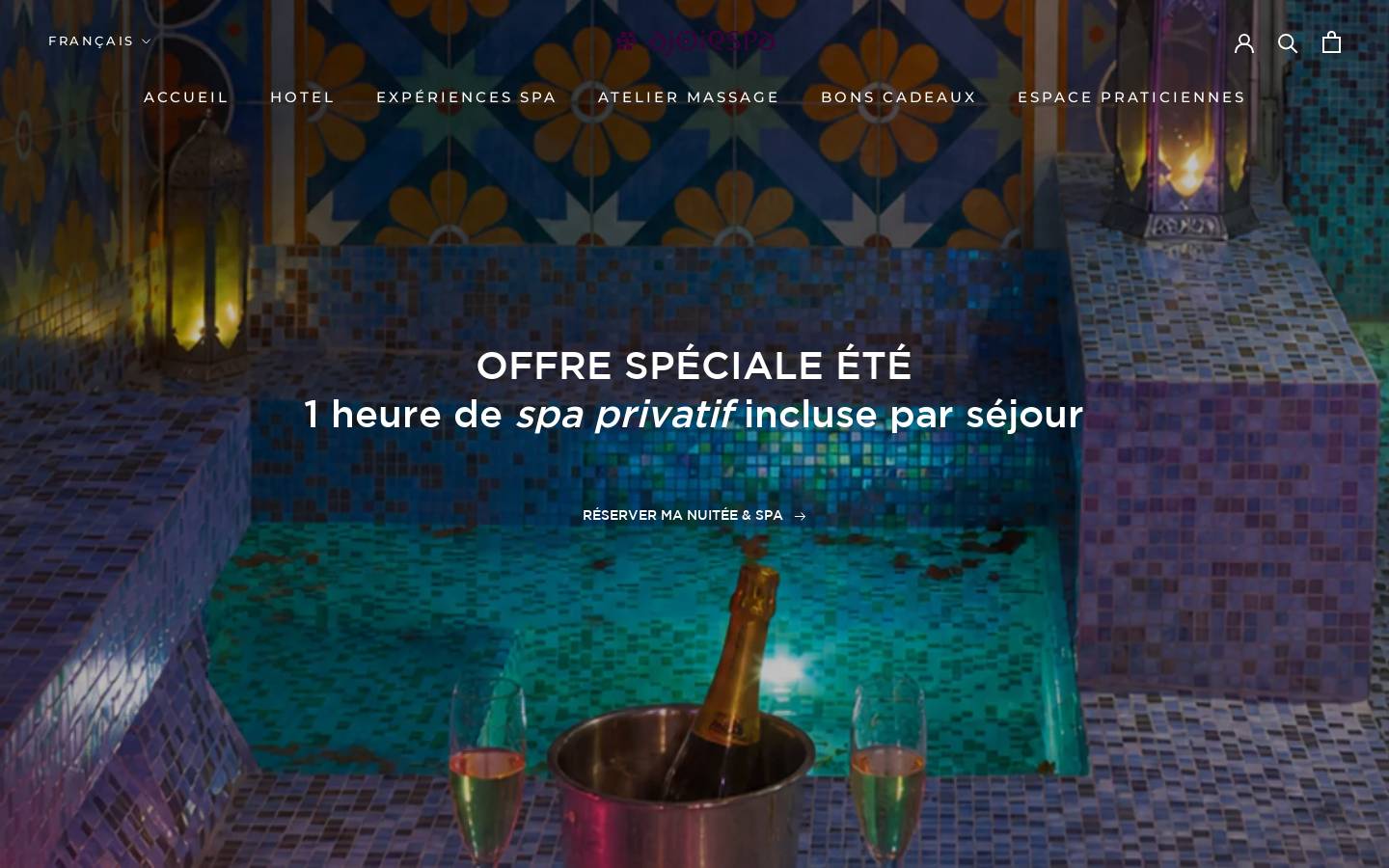 ajoiespa.ch homepage screenshot