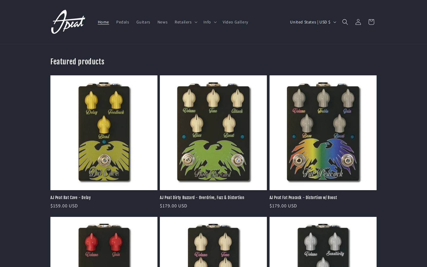 ajpeat.com homepage screenshot