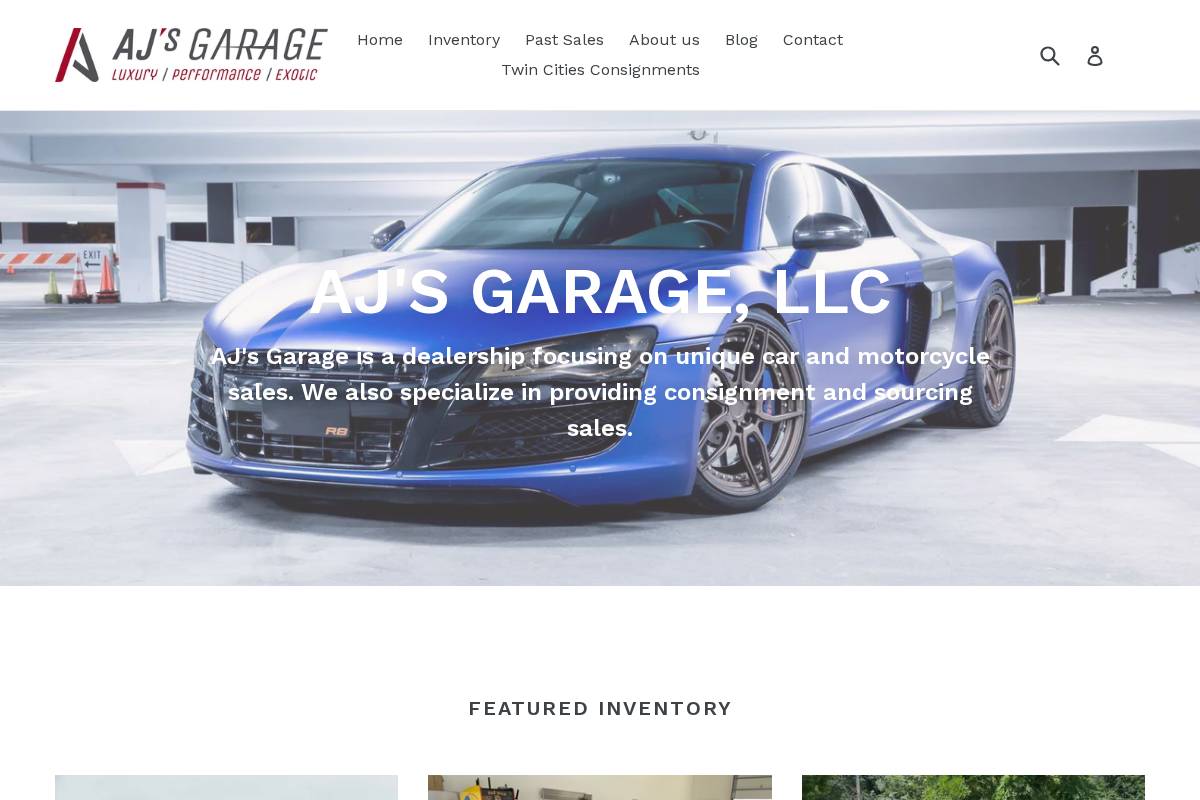 ajsgaragellc.com homepage screenshot