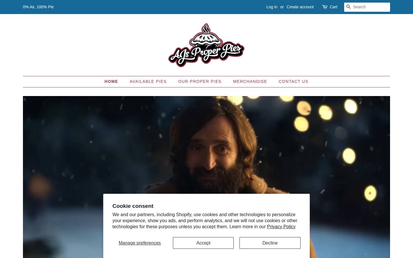 ajsproperpies.co.uk homepage screenshot