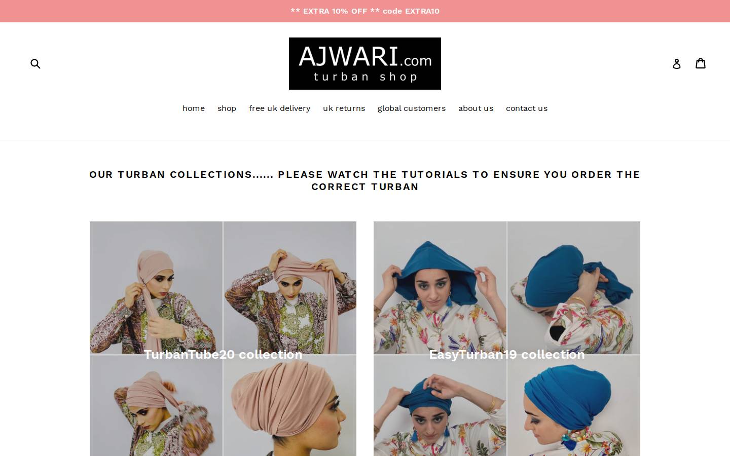Ajwari homepage screenshot