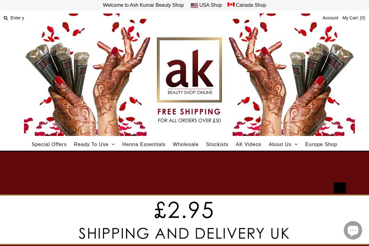 ak-products.com homepage screenshot