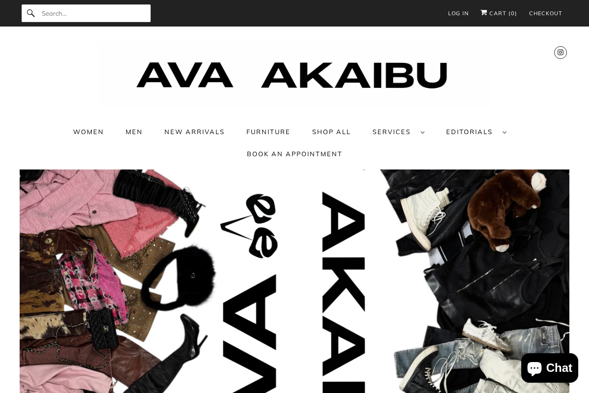 Ākaibu Store homepage screenshot