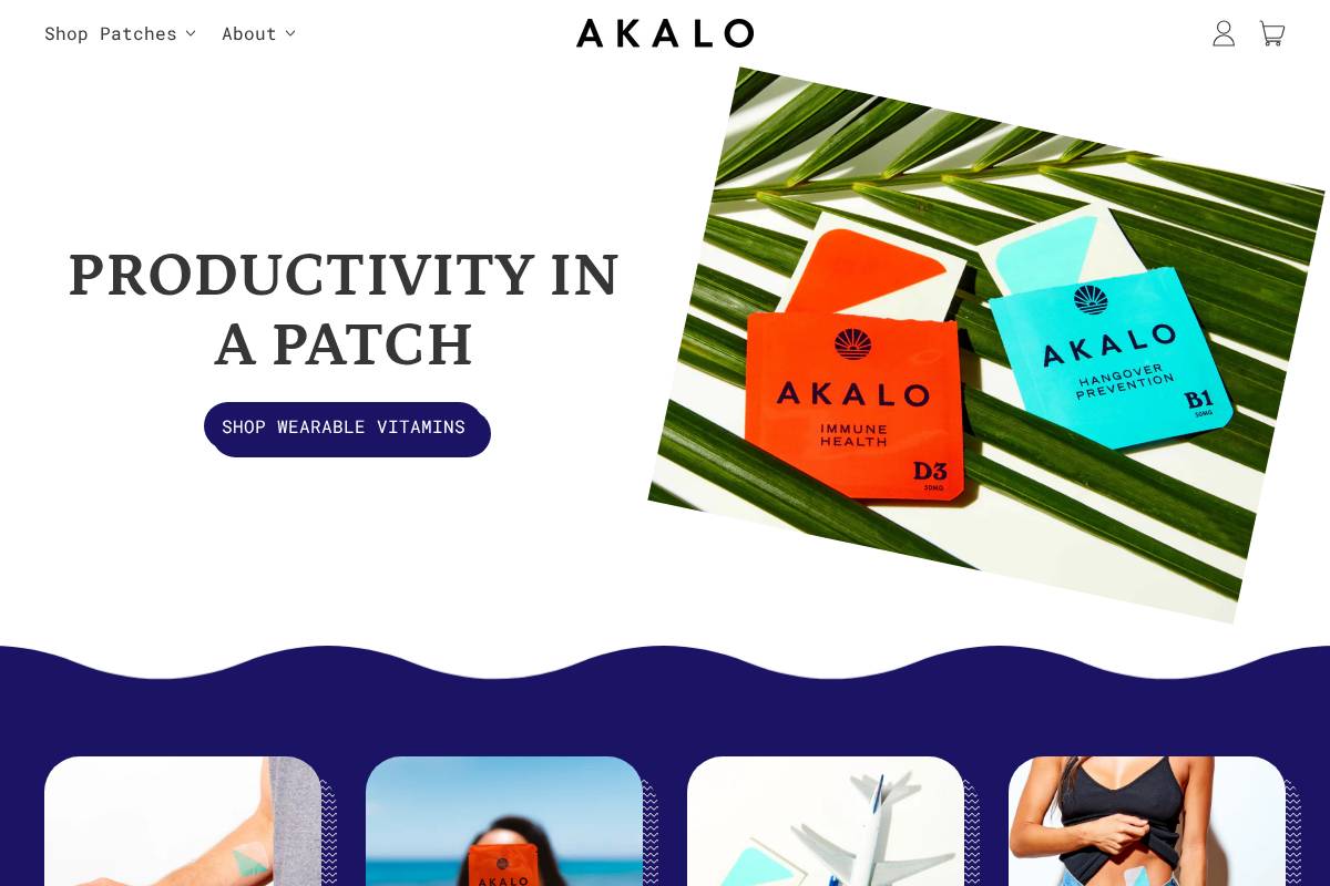 Akalo homepage screenshot