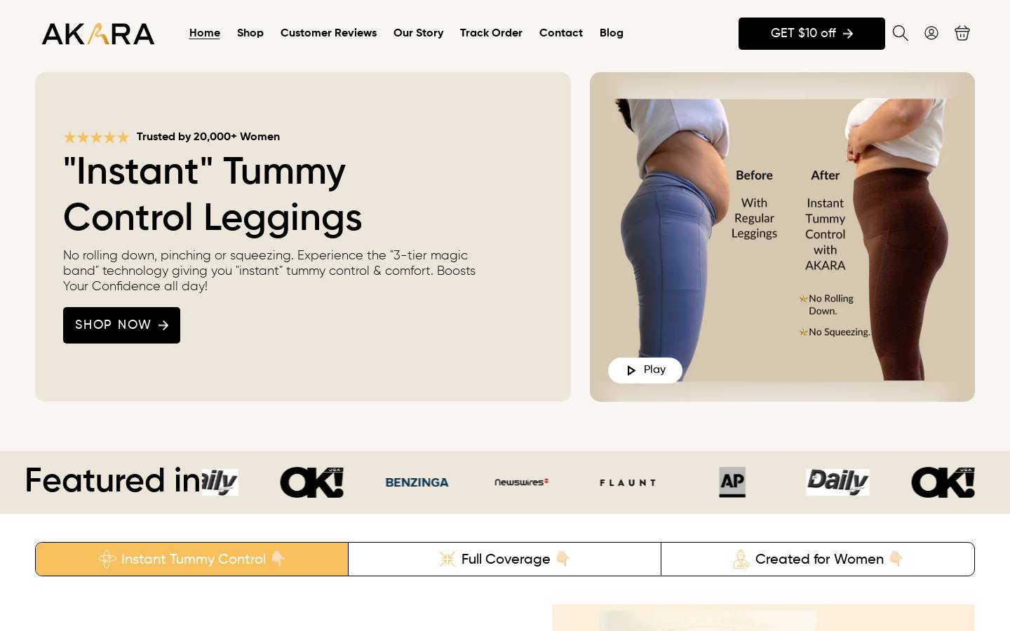 akarashop.com homepage screenshot