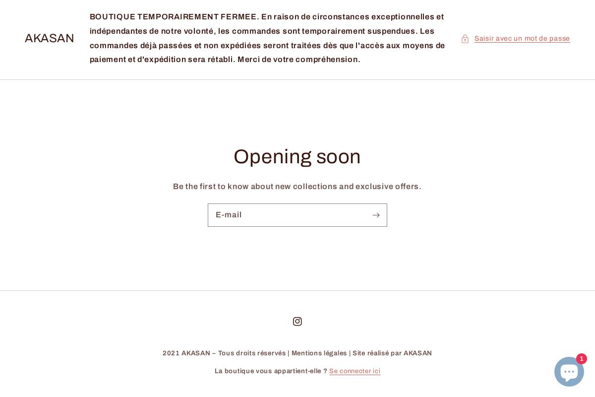 AKASAN homepage screenshot