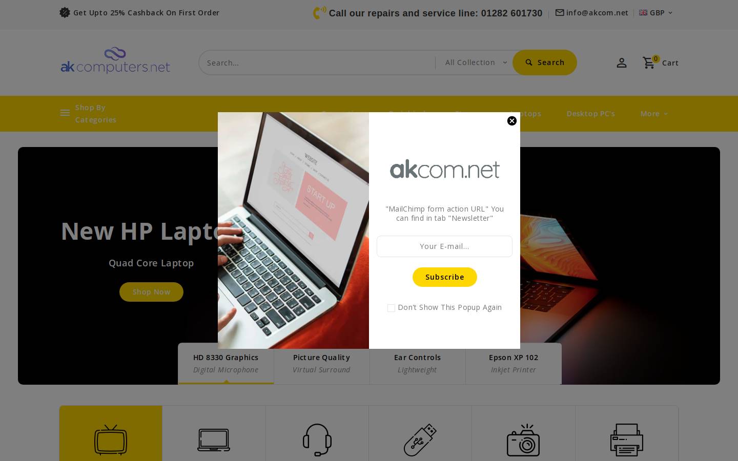 akcom.net homepage screenshot