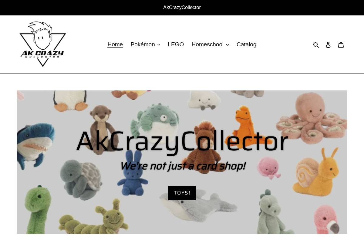 akcrazycollector.com homepage screenshot