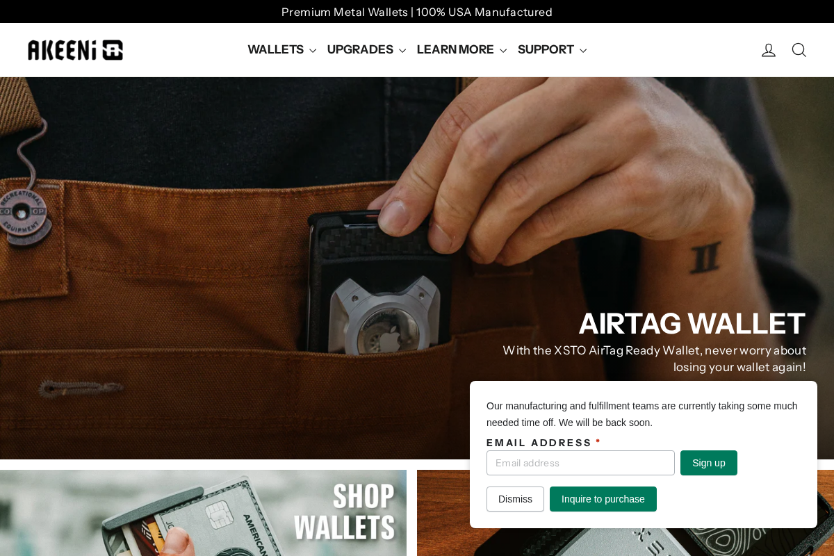 AKEENi homepage screenshot