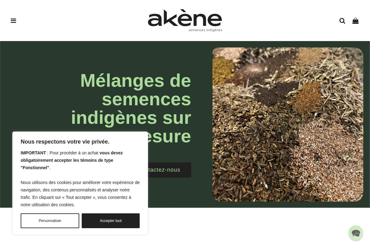 akene.ca homepage screenshot