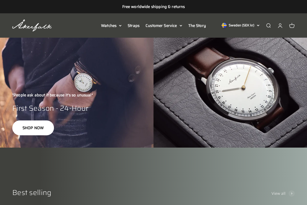 Akerfalk homepage screenshot