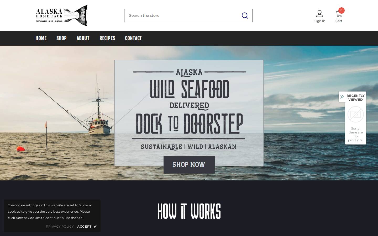 Alaska Home Pack homepage screenshot