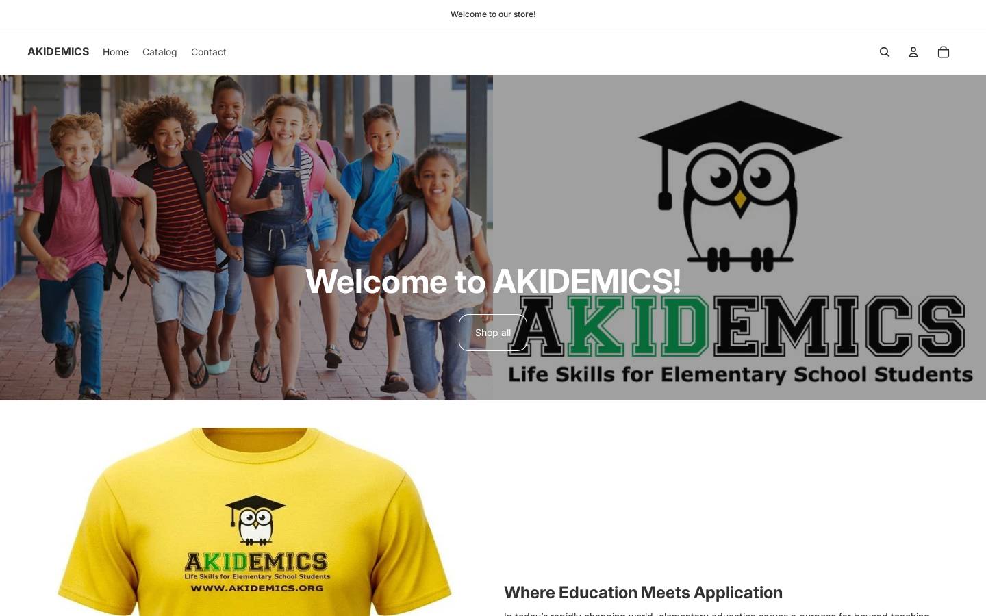 akidemics.store homepage screenshot