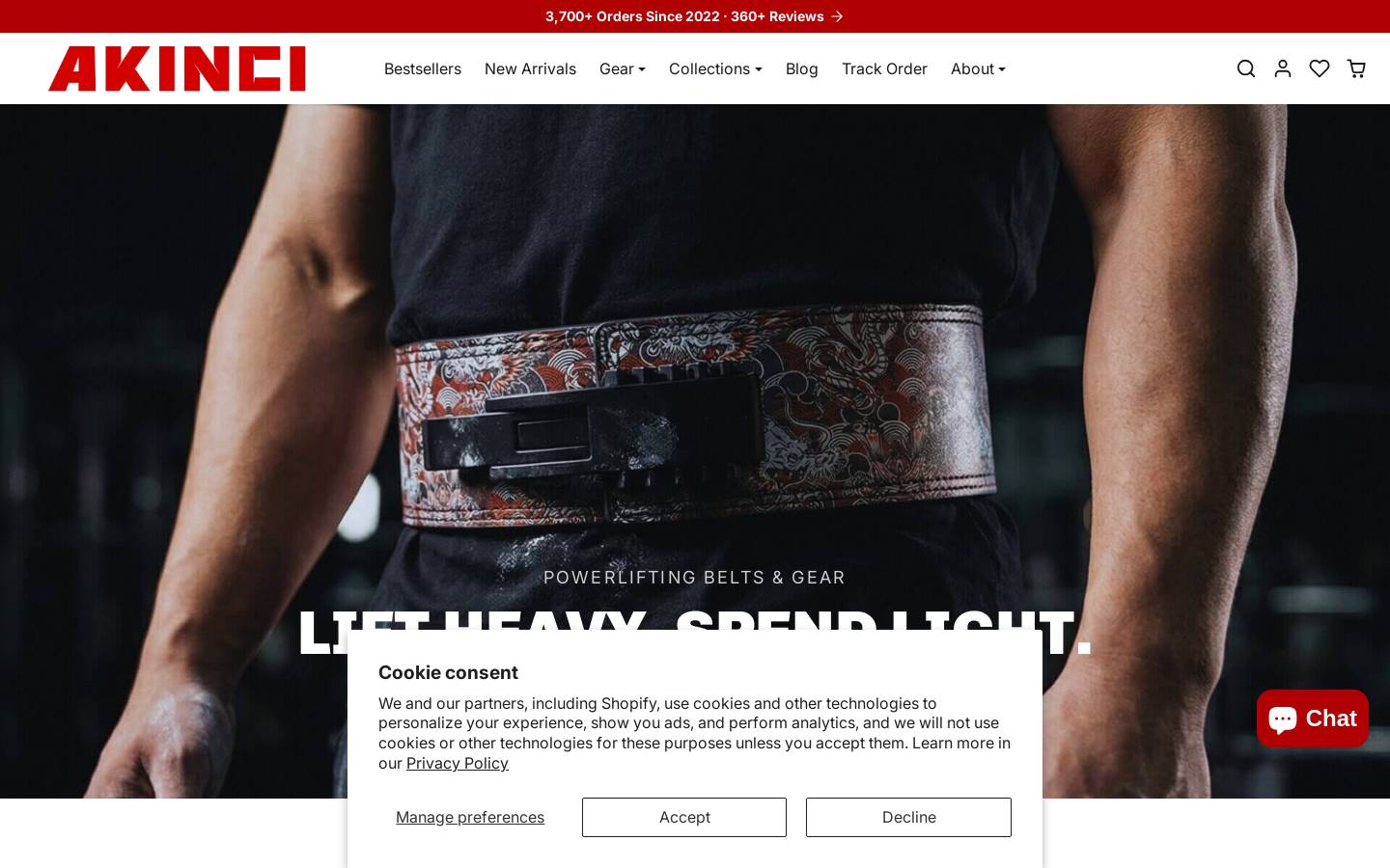 akincistrength.com homepage screenshot