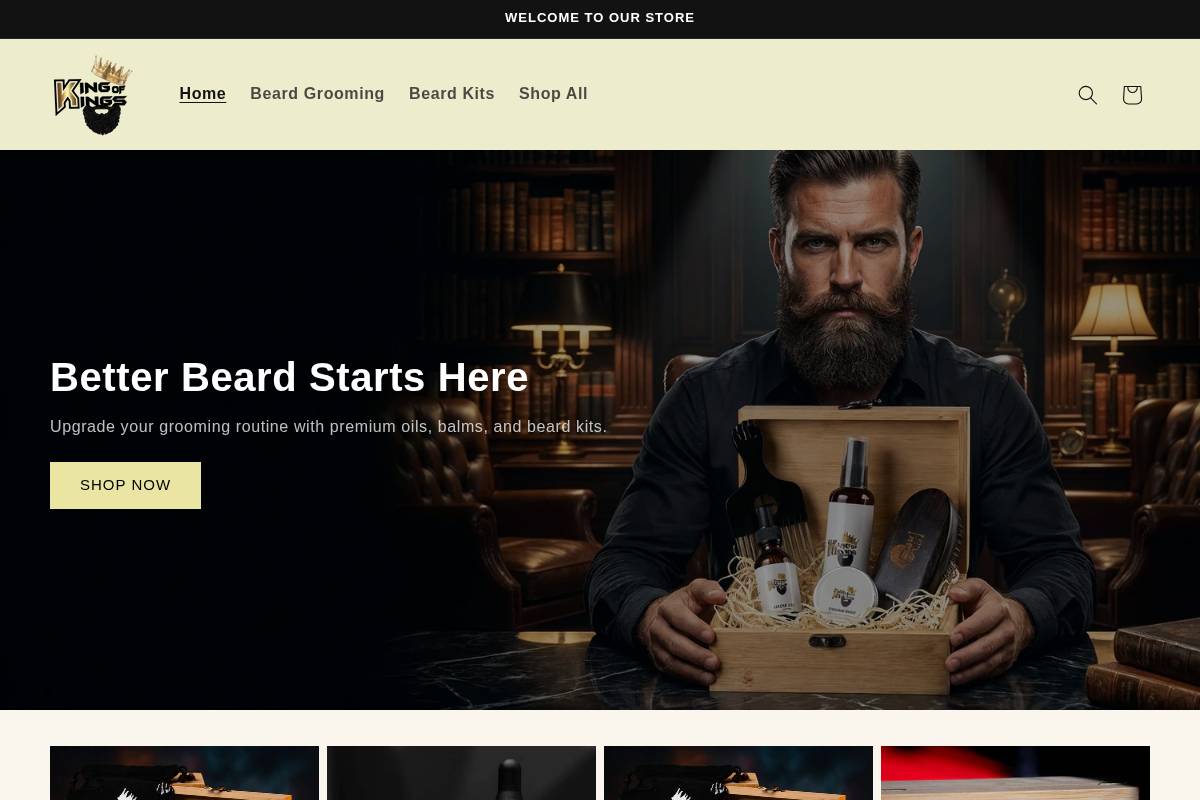 akingofkings.com homepage screenshot