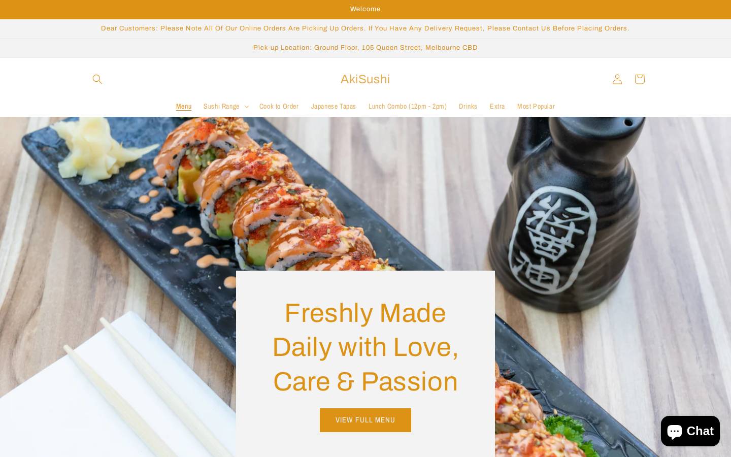 akisushi.net homepage screenshot