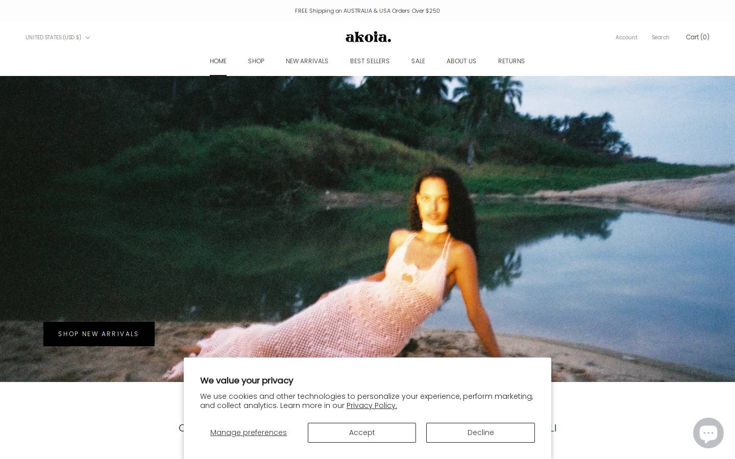 akoiaswim.com homepage screenshot