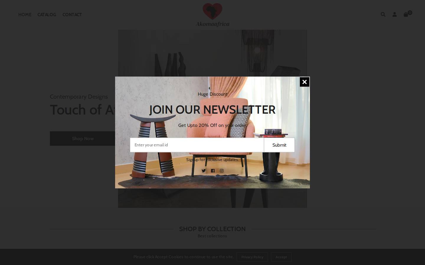 akomaafrica.com homepage screenshot