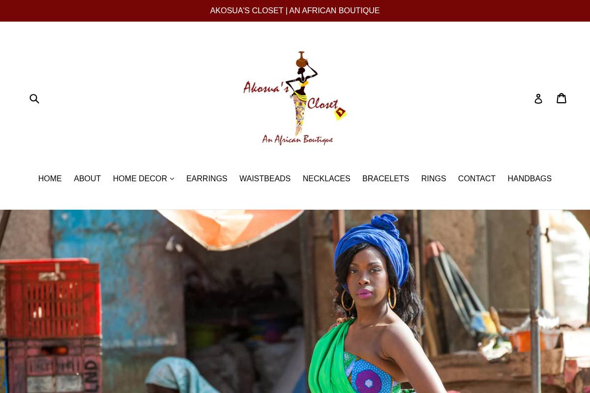 akosuascloset.com homepage screenshot