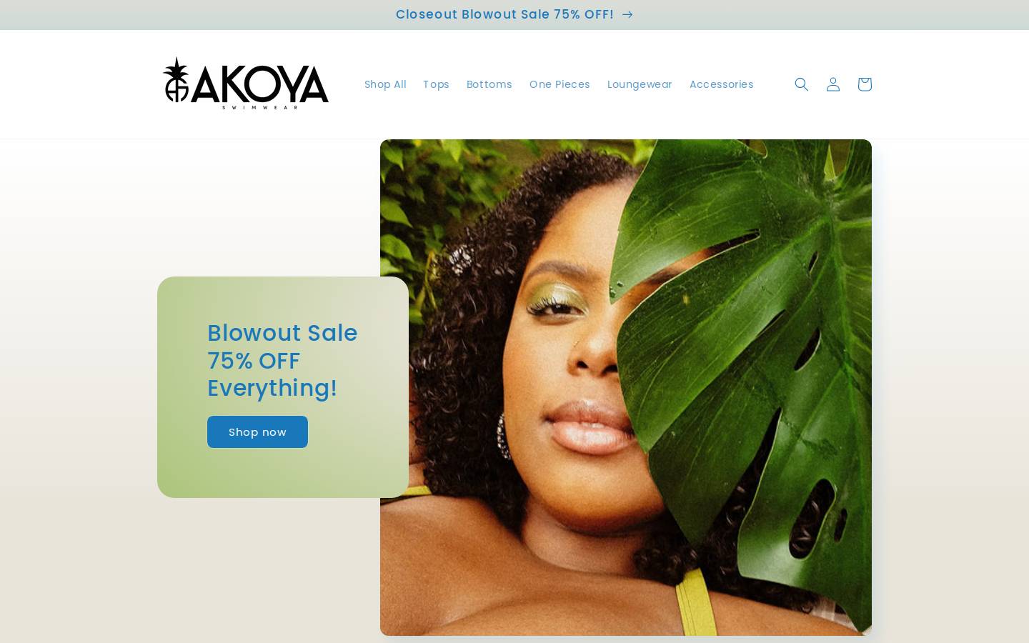 akoyaswimwear.com homepage screenshot