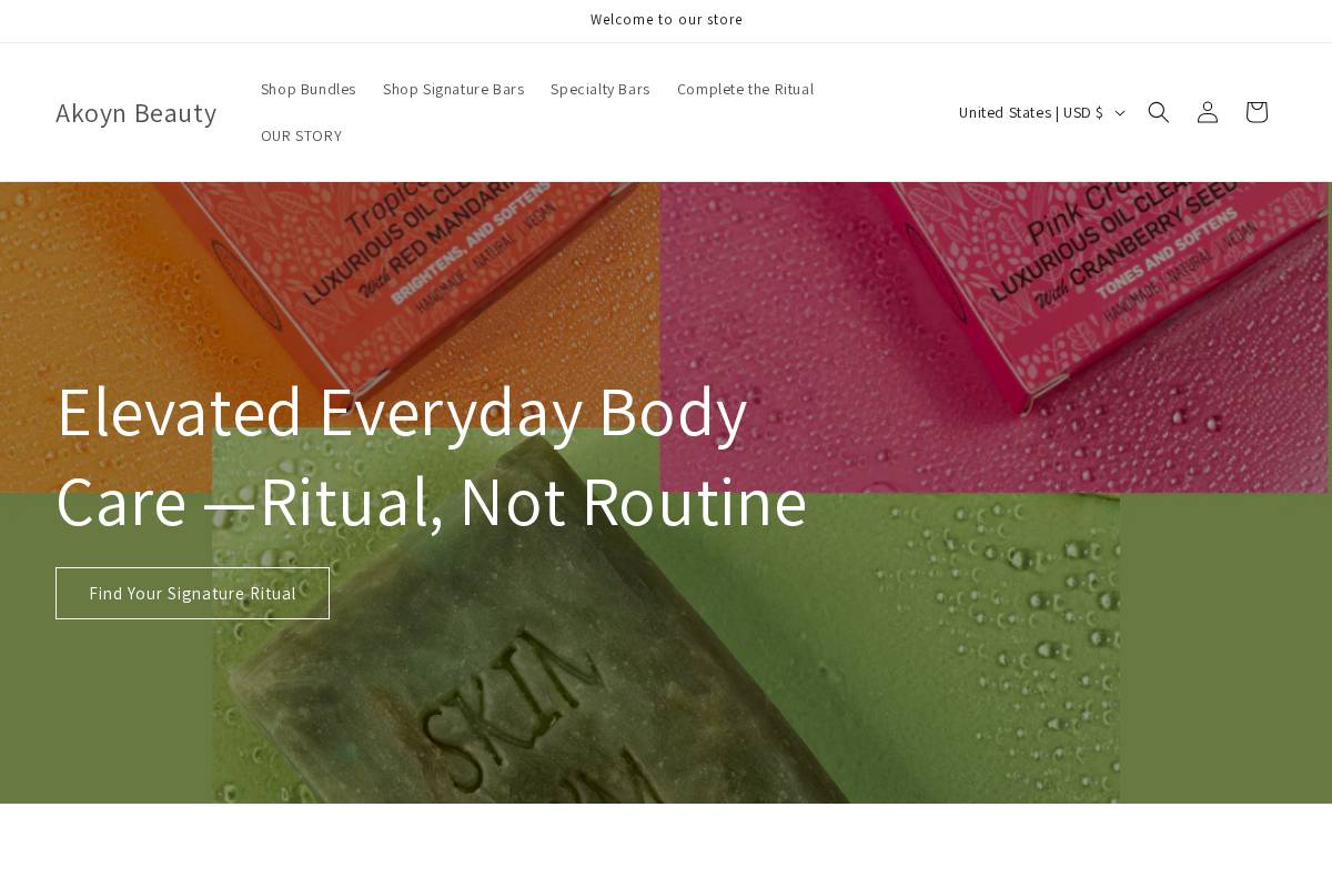 akoynbeauty.com homepage screenshot