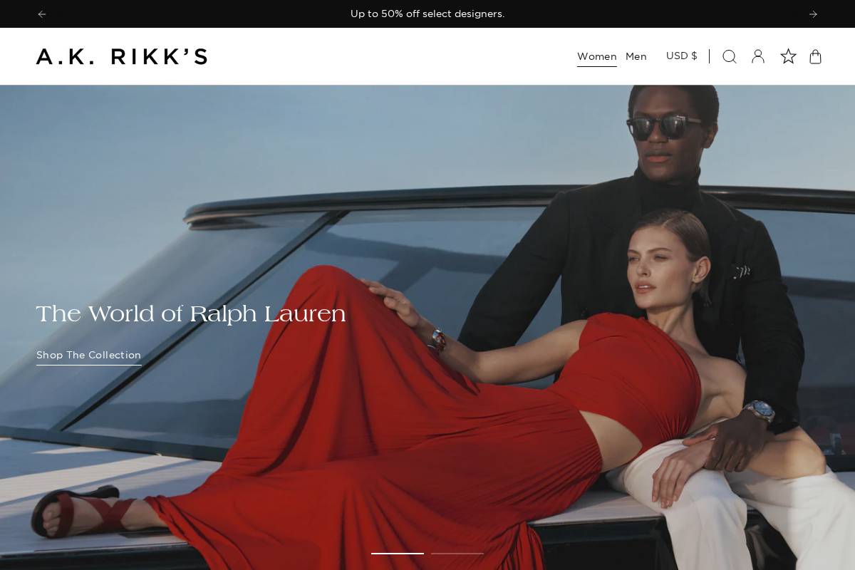 A.K. Rikk's homepage screenshot