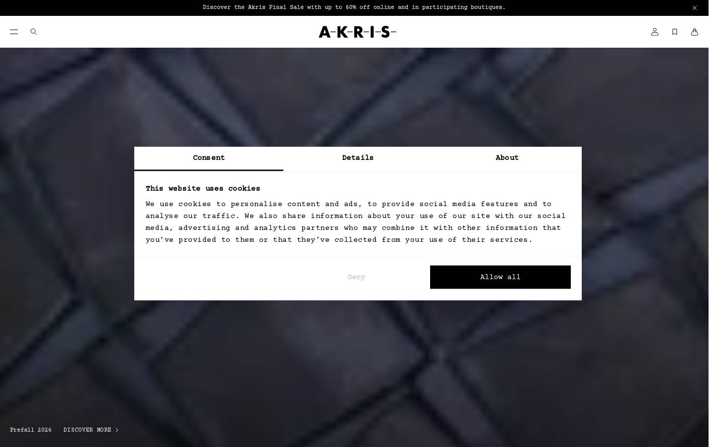 akris.com homepage screenshot