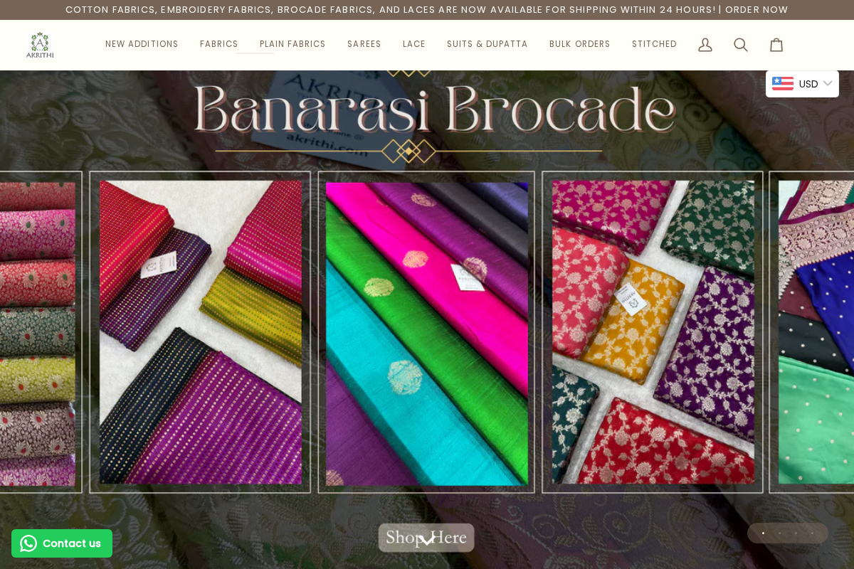 Akrithi homepage screenshot