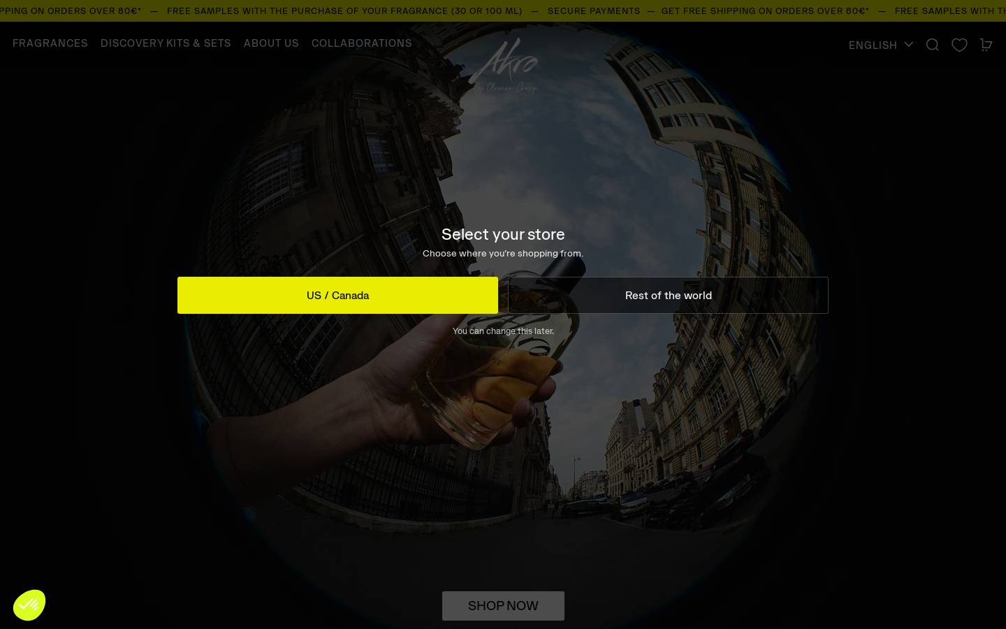 Akro by Olivier Cresp homepage screenshot