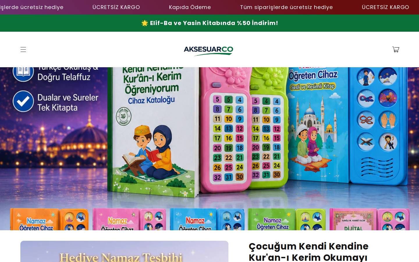 aksesuarco.com homepage screenshot
