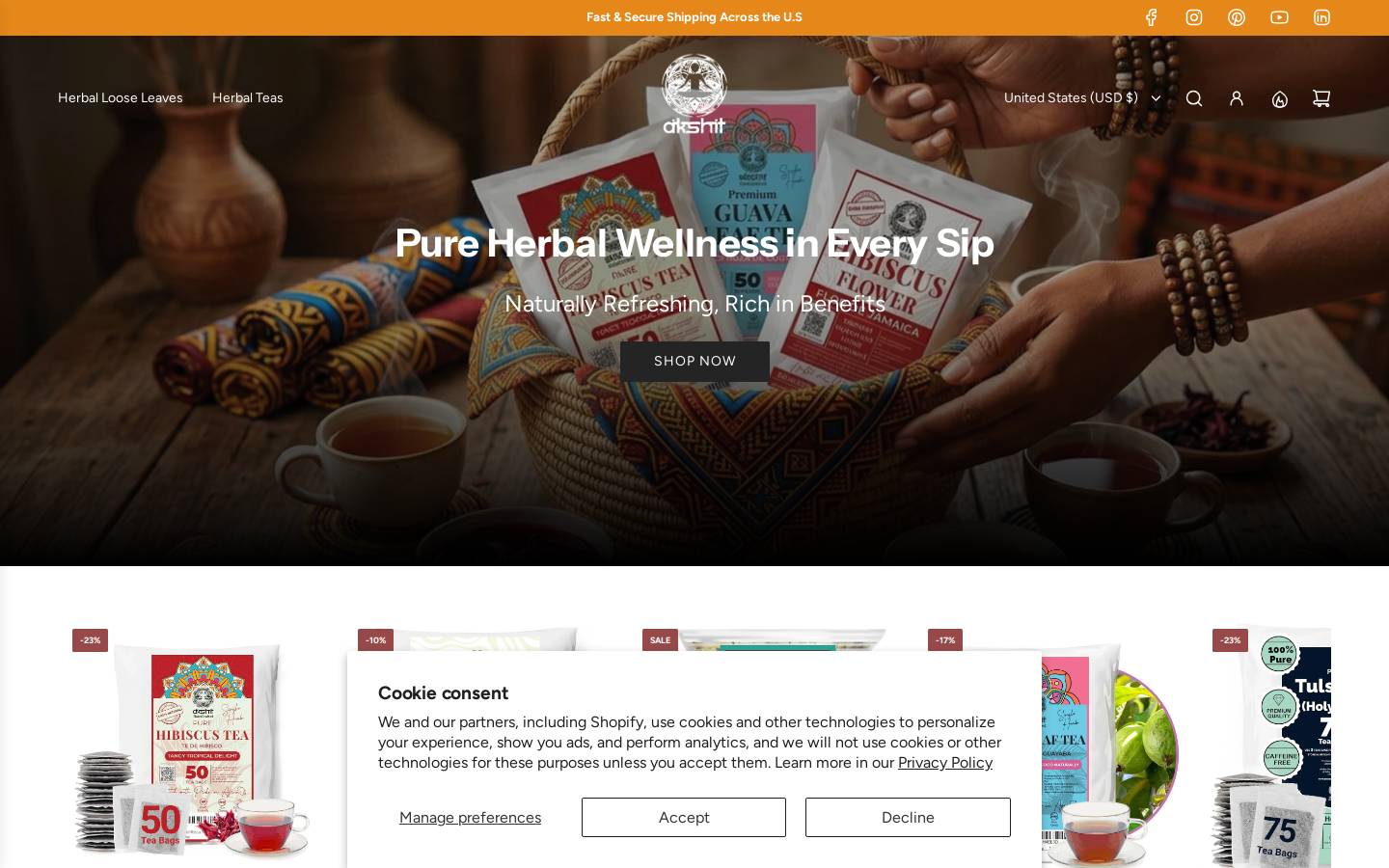 Aksharherbsandspices homepage screenshot