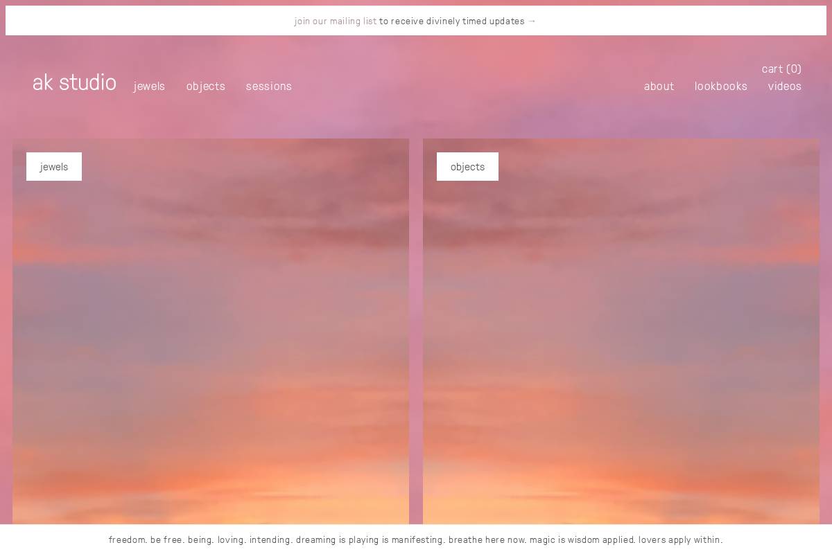 akstudio.co homepage screenshot