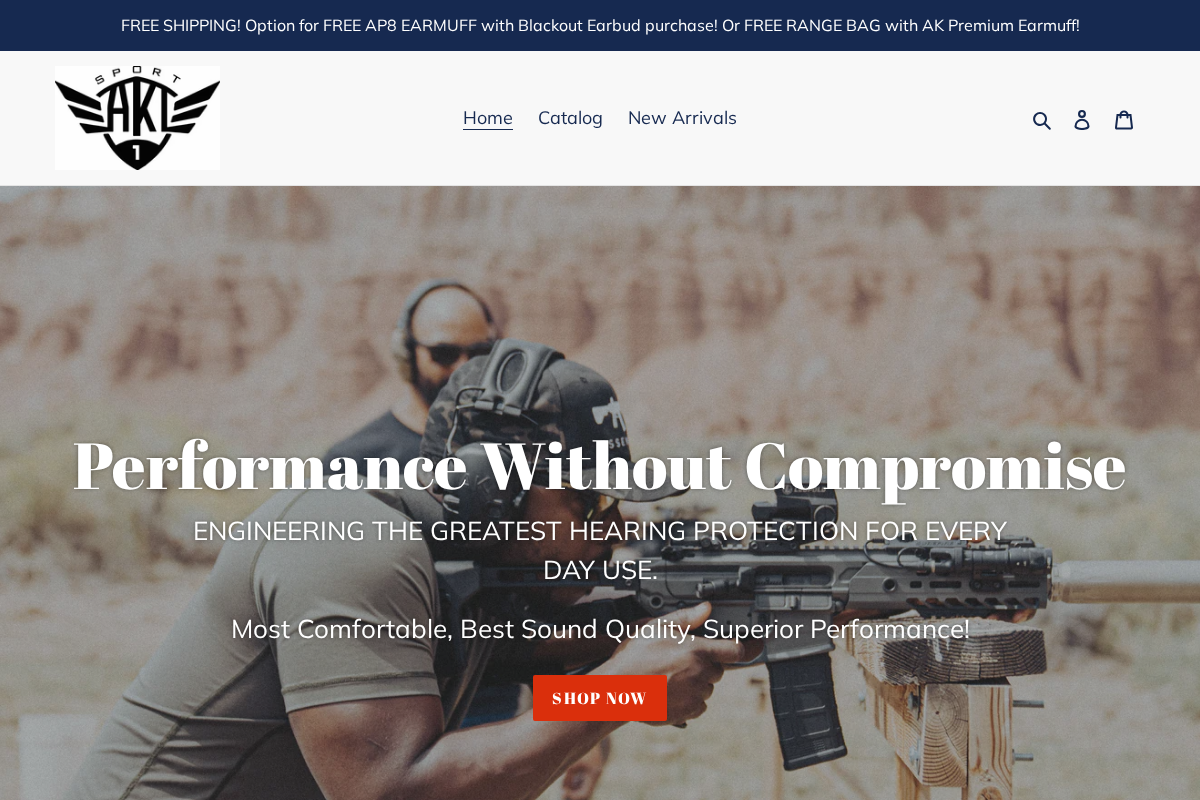 AKT1 Sport, LLC. homepage screenshot