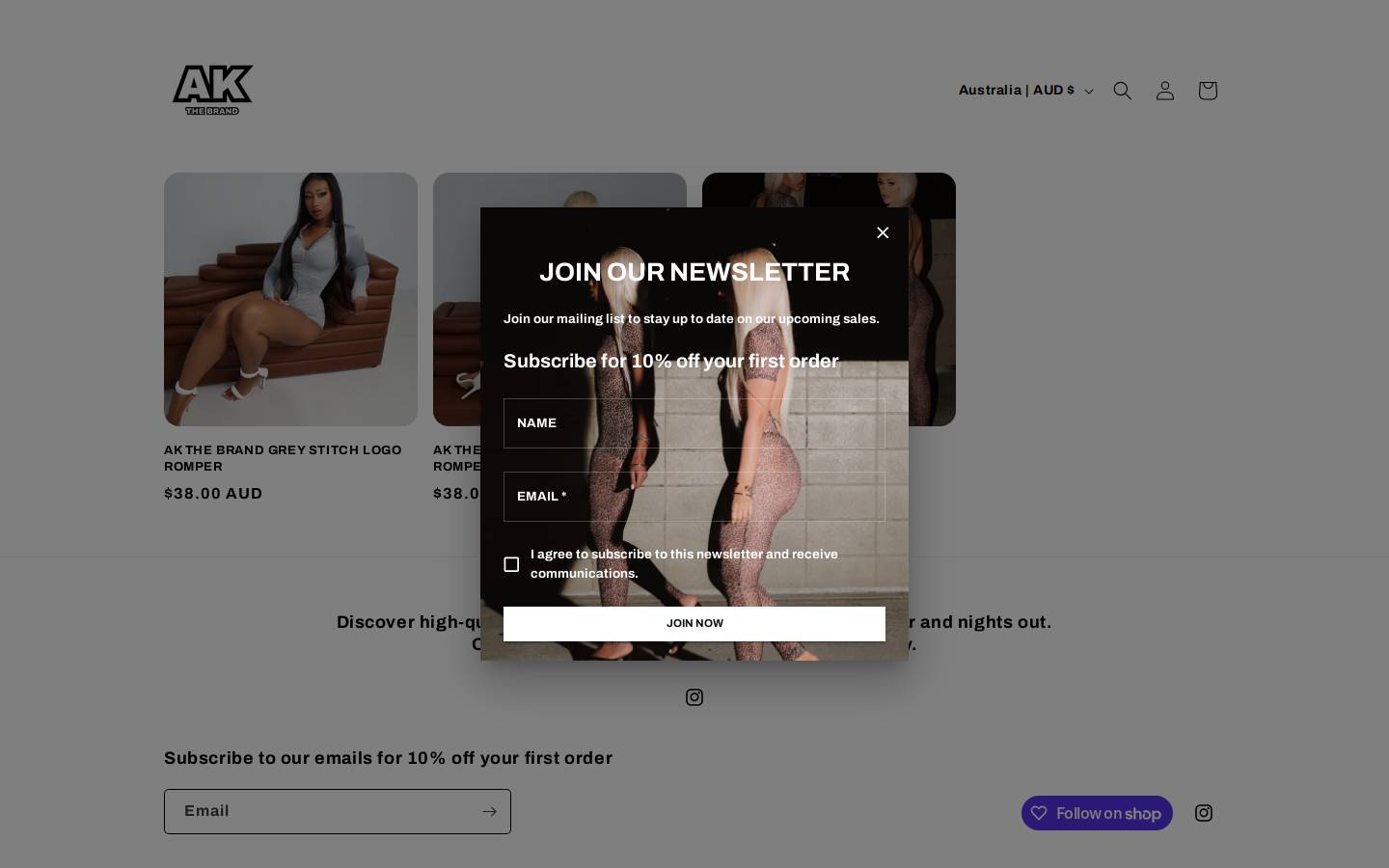 akthebrand.com homepage screenshot