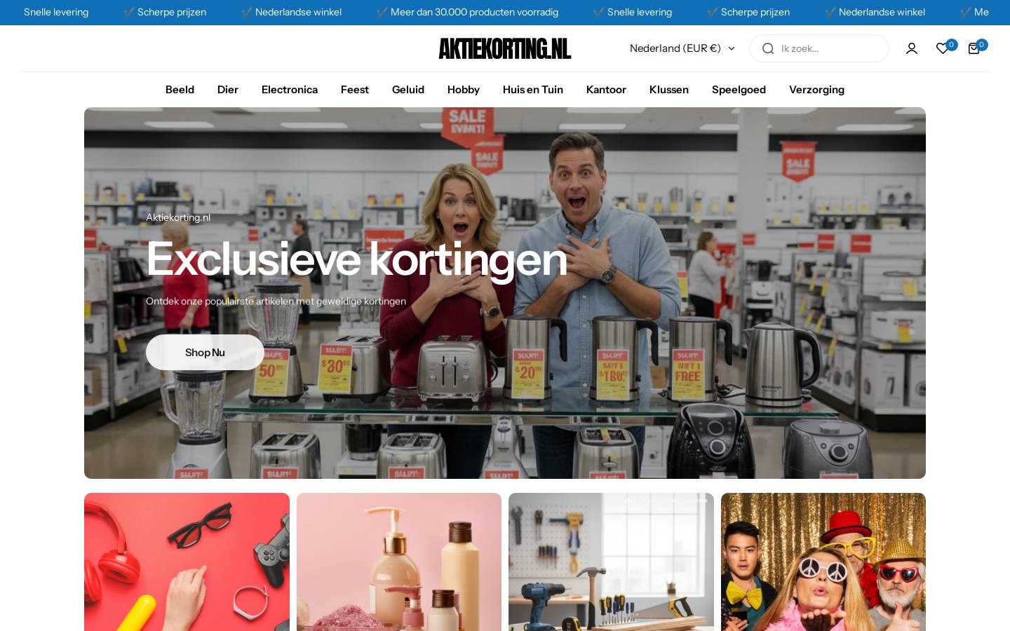 aktiekorting.nl homepage screenshot