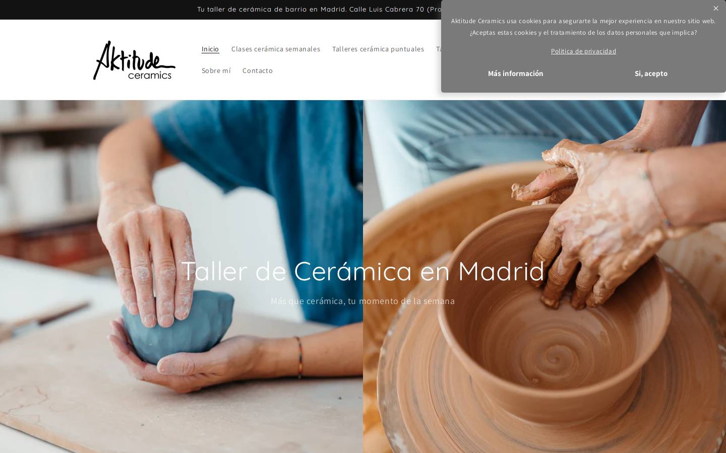 aktitudeceramics.com homepage screenshot