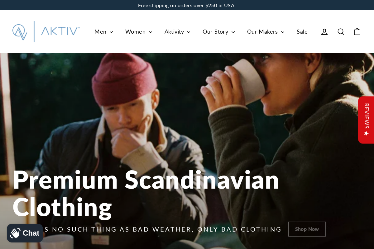 Aktiv homepage screenshot