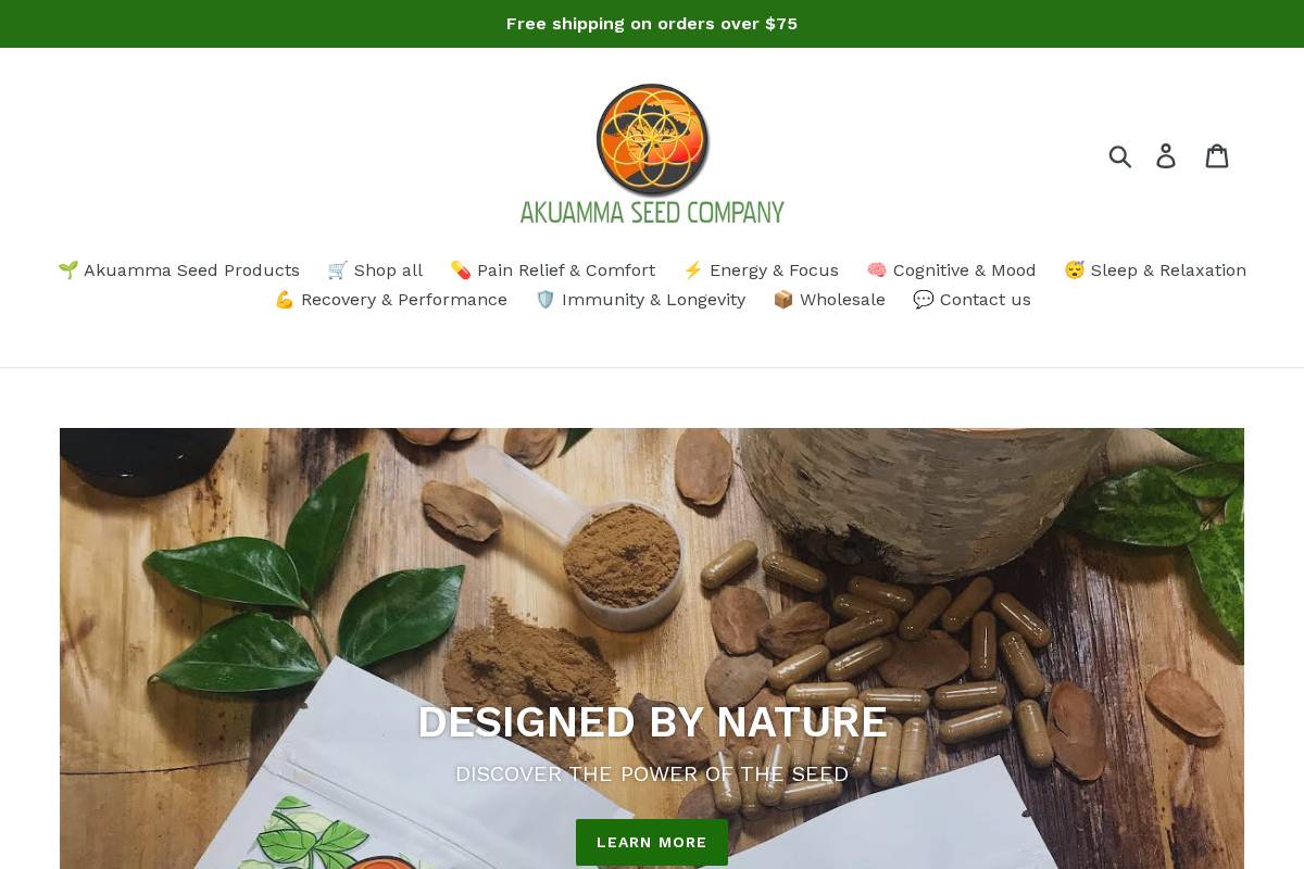 akuammaseedcompany.com homepage screenshot