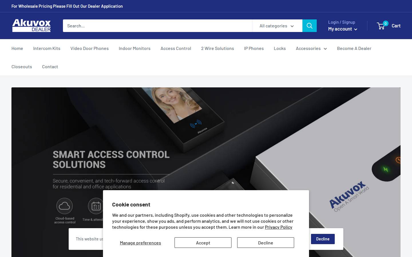 akuvoxdealer.com homepage screenshot