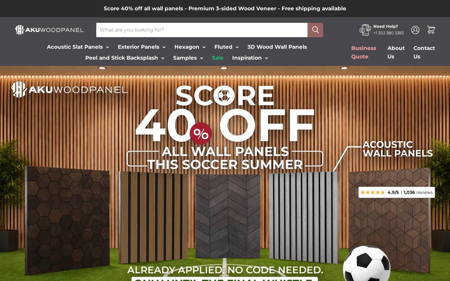 Akuwoodpanel homepage screenshot