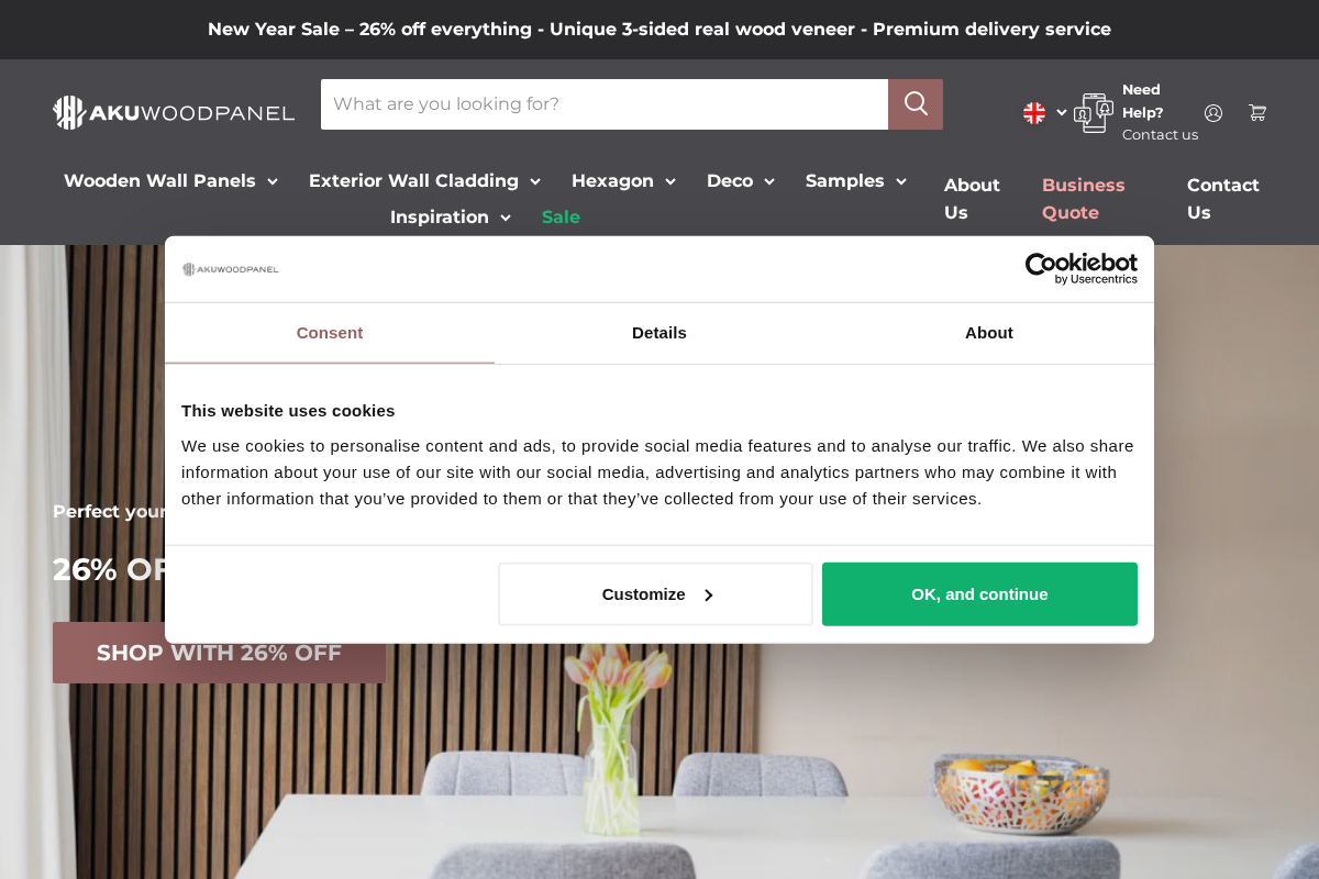 Akuwoodpanel homepage screenshot