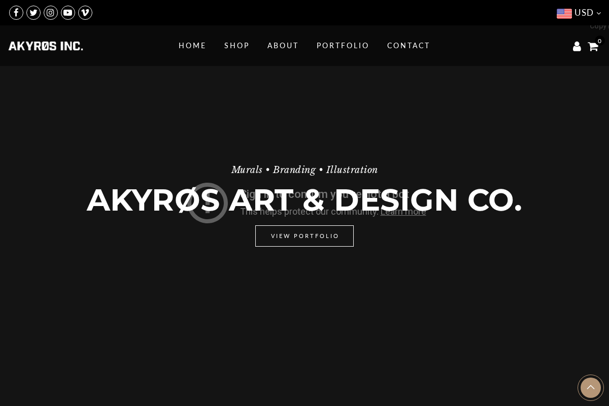 akyros.co homepage screenshot