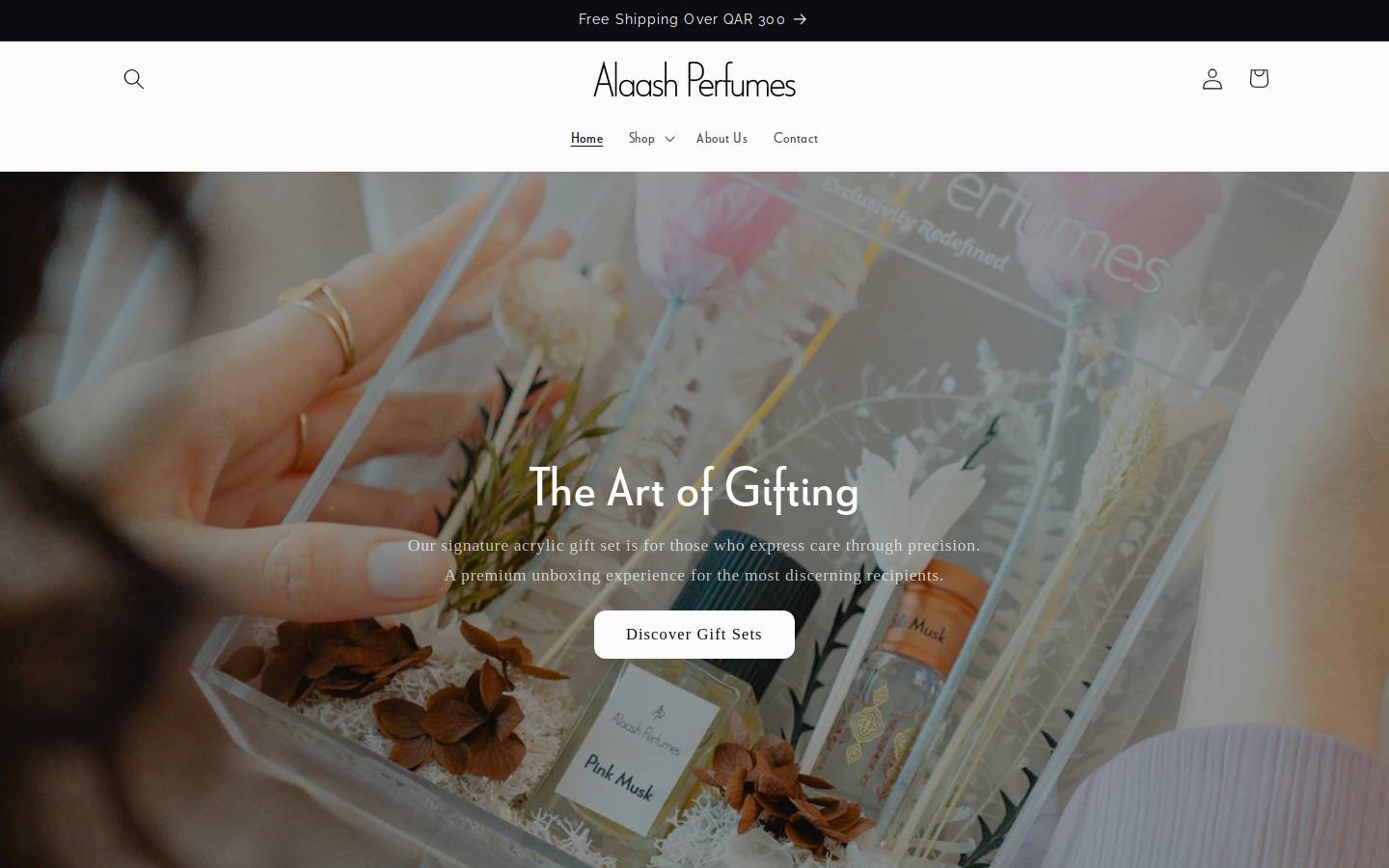 alaashperfumes.com homepage screenshot
