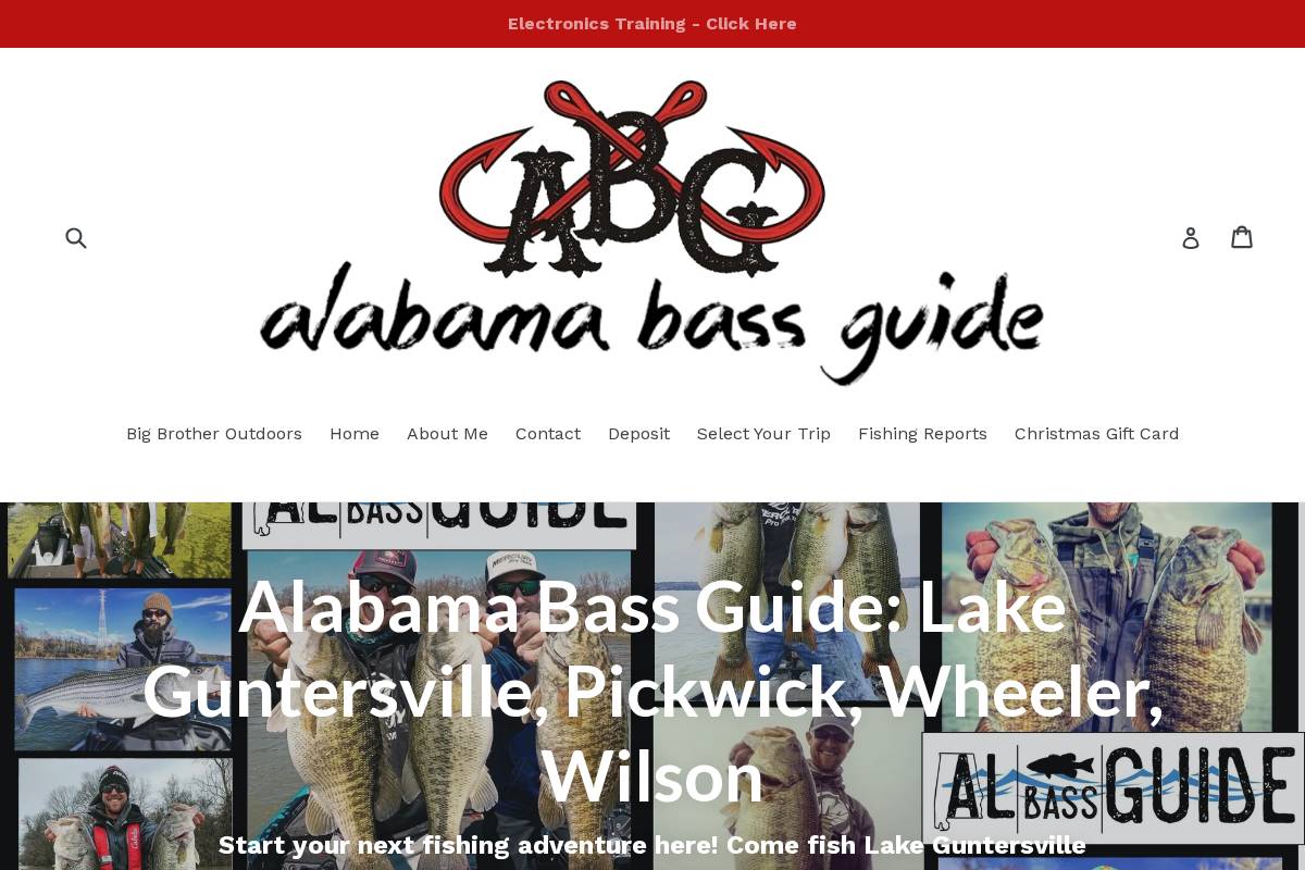 alabamabassguide.com homepage screenshot