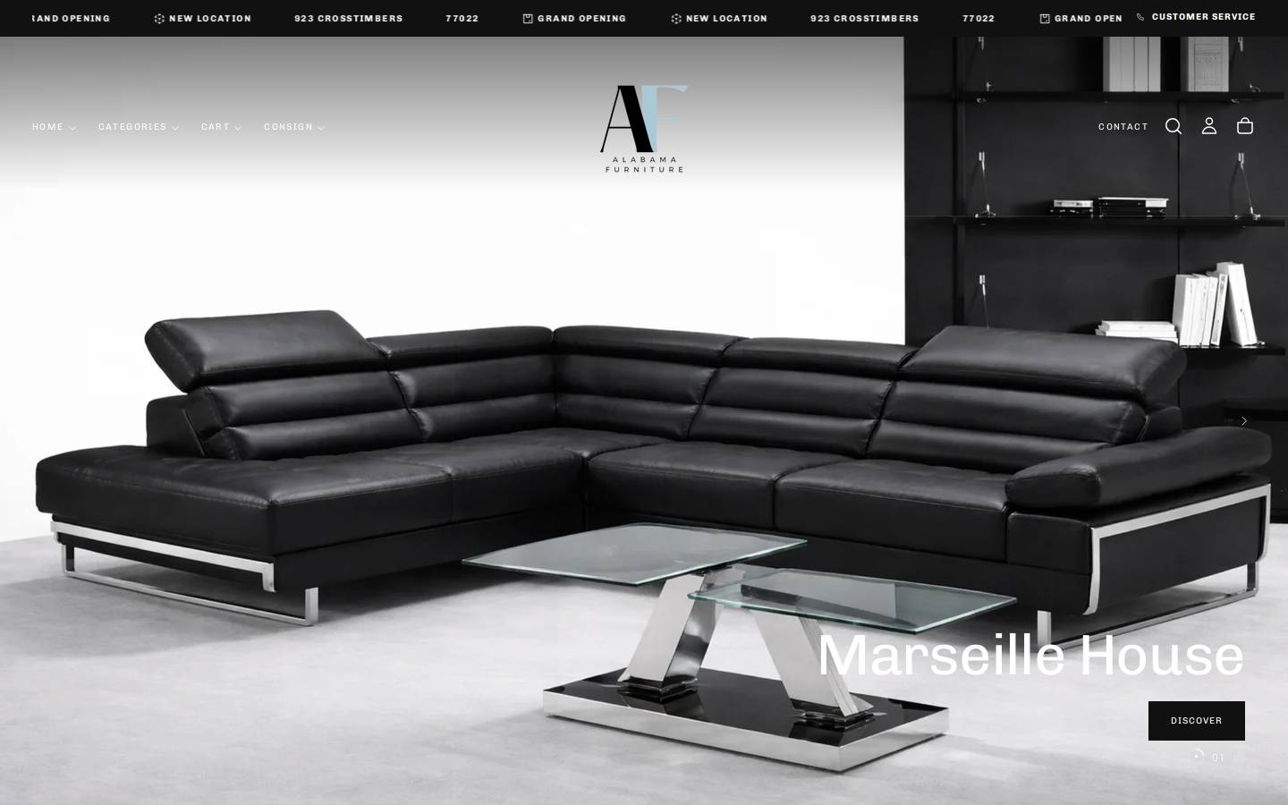 alabamafurniture.com homepage screenshot