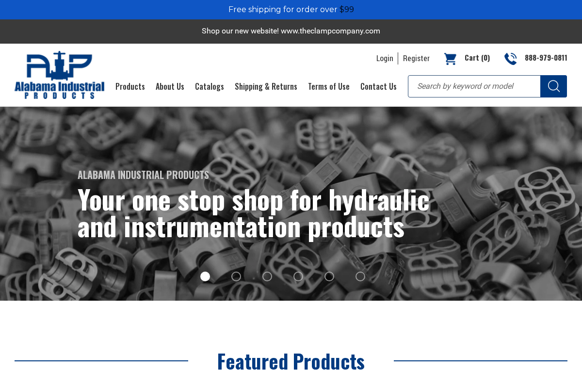 alabamaindustrialproducts.com homepage screenshot