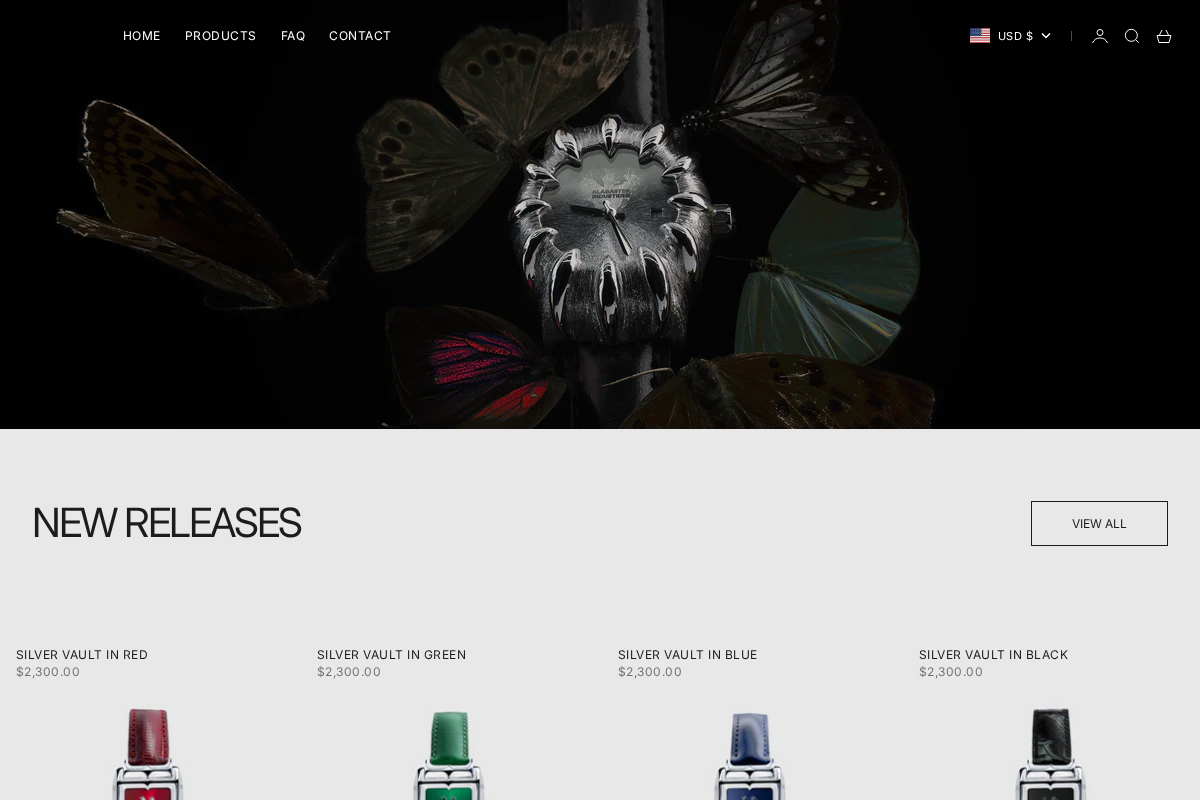 Alabaster homepage screenshot